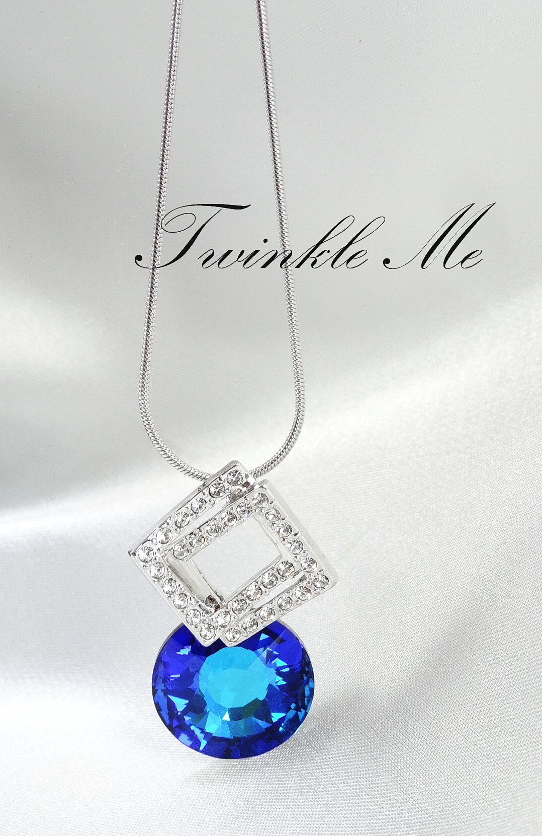 swarovski blue pendant