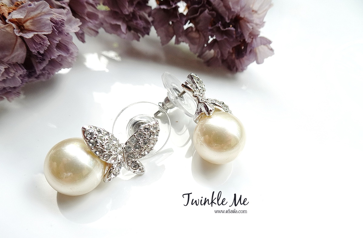 pearl swarovski earrings