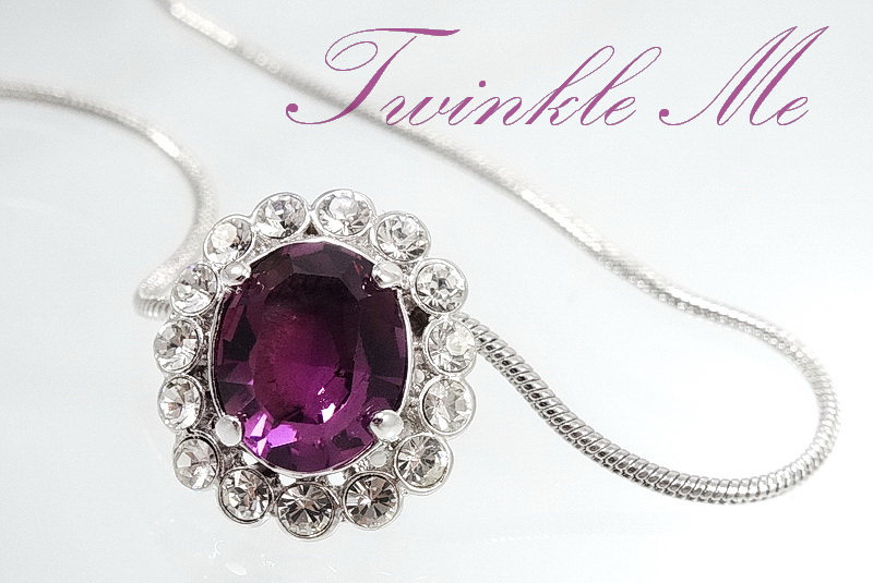 violet crystal pendant